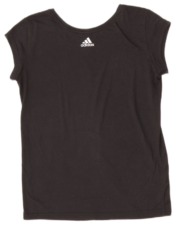 T-shirt grafica da donna Adidas Top UK 12 media nera