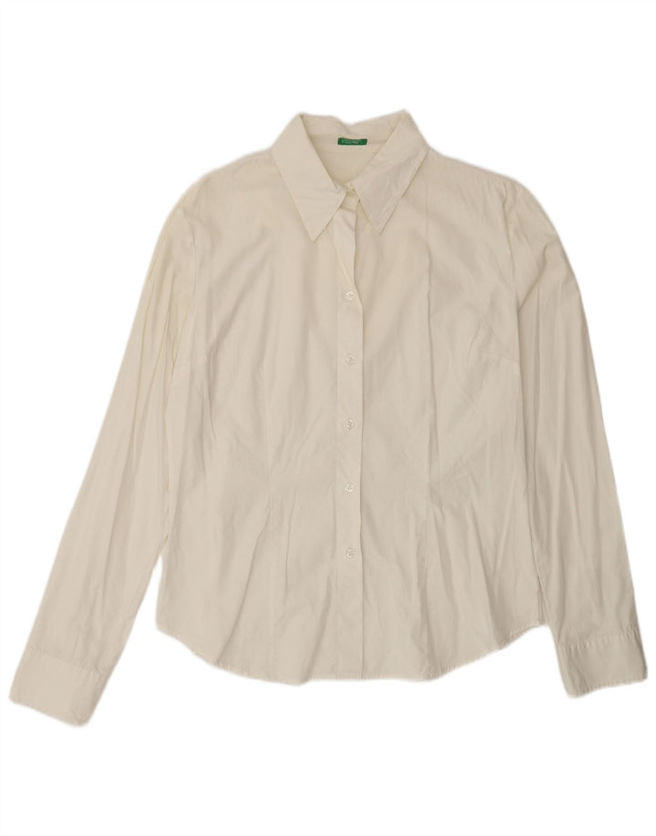 Camicia da donna Benetton UK 16 grande bianca