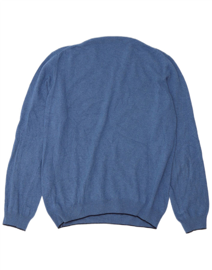 Maglione da uomo con scollo a V North Sails Large blu in poliammide
