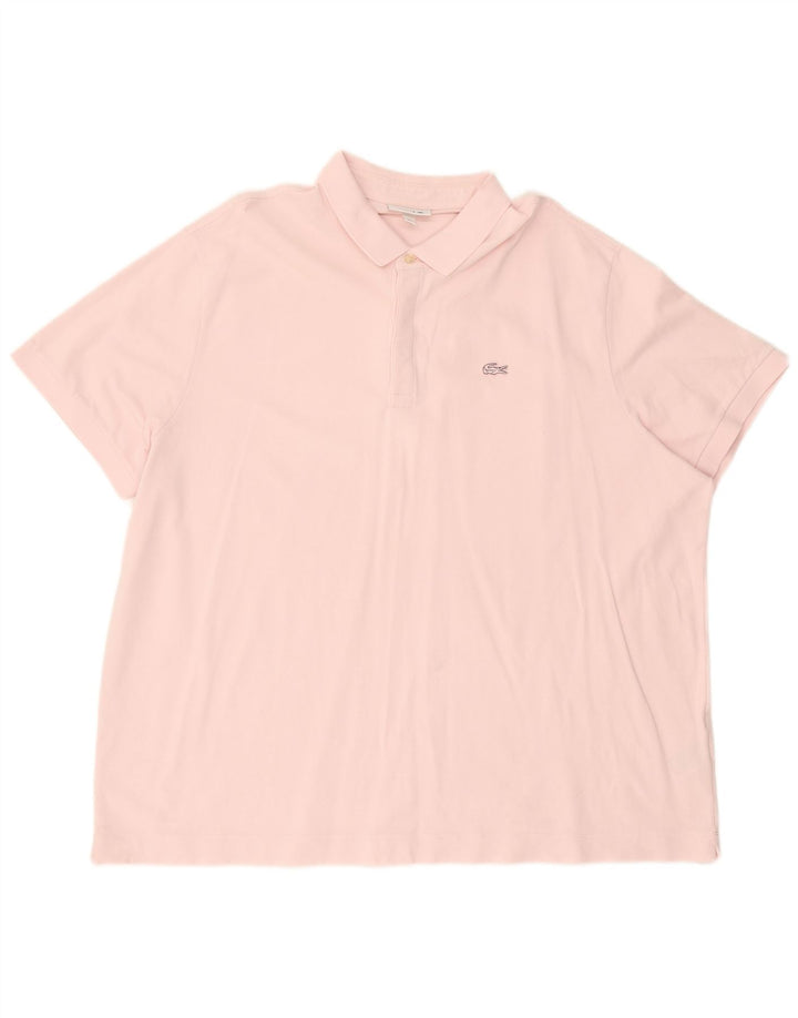 Polo LACOSTE da uomo vestibilità regolare taglia 9 4XL cotone rosa