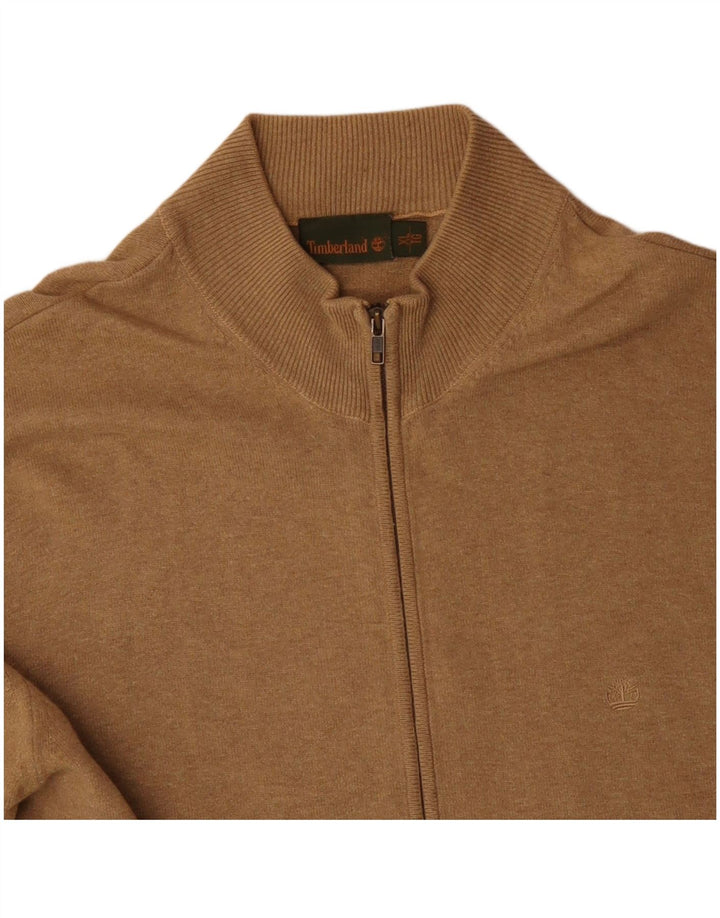 Maglione cardigan da uomo TIMBERLAND XL in cotone beige
