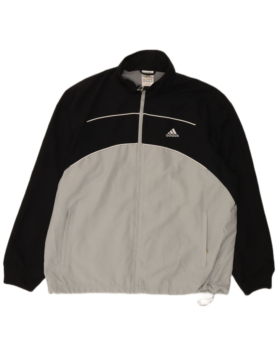 Giacca antipioggia da uomo Adidas UK 44/46 Large Poliestere color block bianco