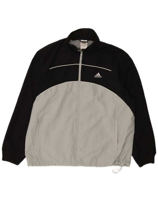 Giacca antipioggia da uomo Adidas UK 44/46 Large Poliestere color block bianco