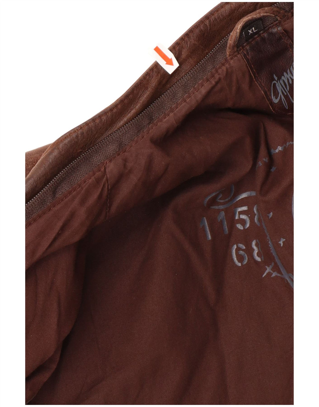 Giacca in pelle slim da uomo GIPSY UK 42 XL in pelle marrone