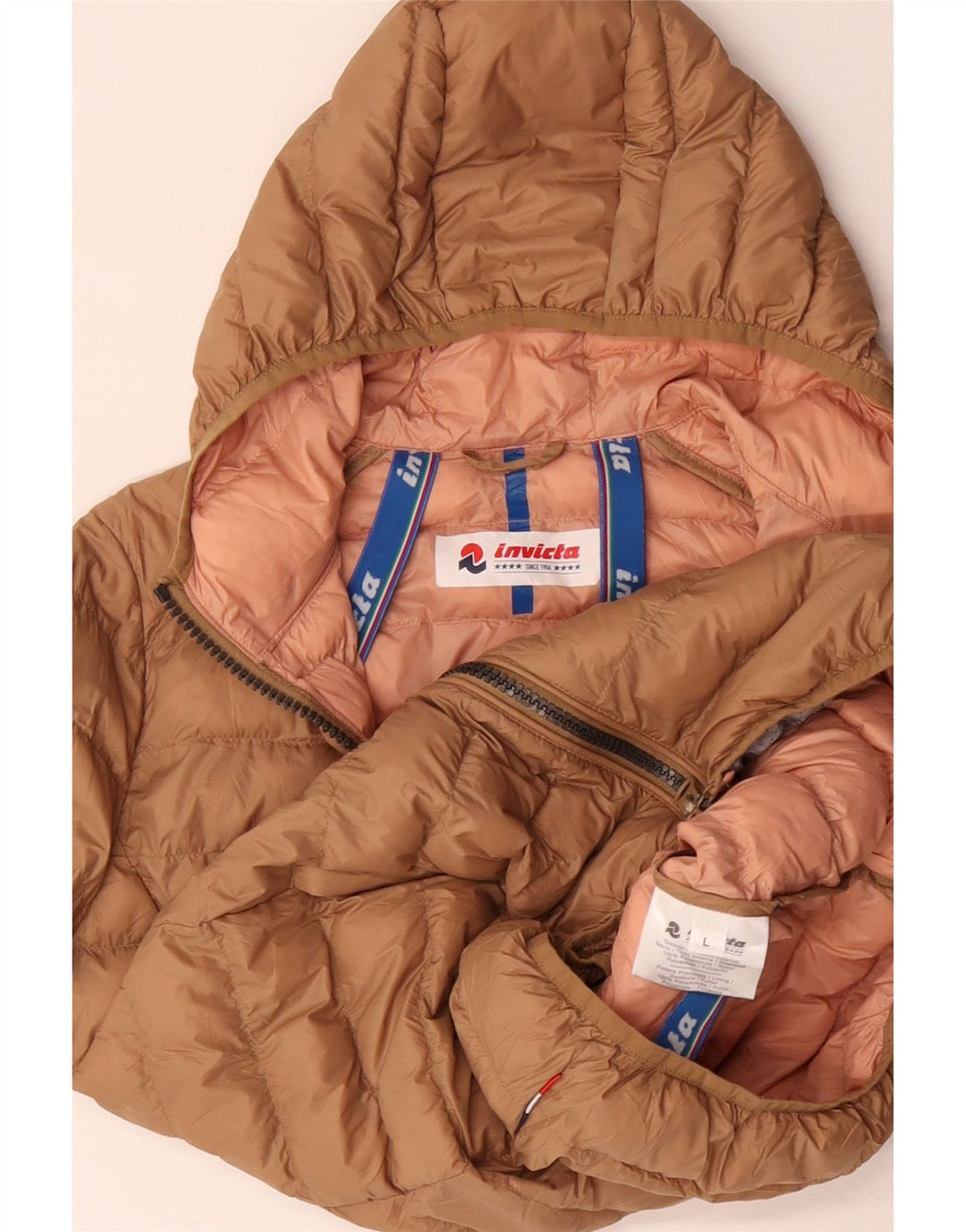 Giacca imbottita con cappuccio da donna INVICTA UK 16 Large Beige Poliammide