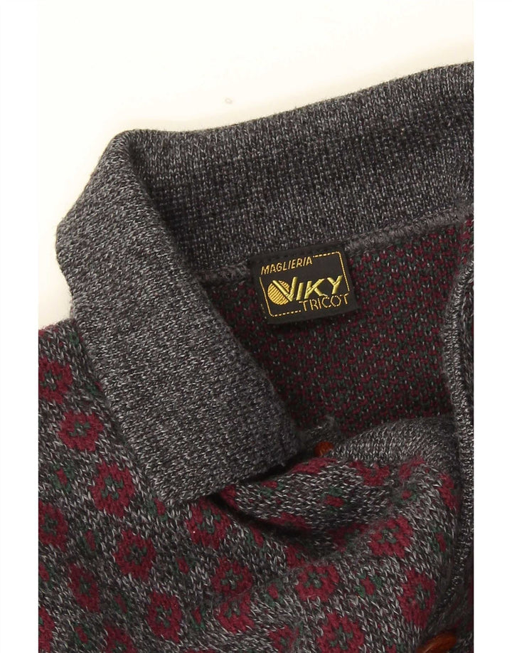 Maglione da uomo con collo alto Viky Tricot IT 50 Grigio medio geometrico