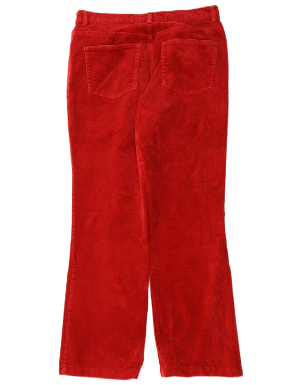 Pantaloni dritti in velluto a coste da donna Chaps US 4 Small W30 L28 Cotone rosso