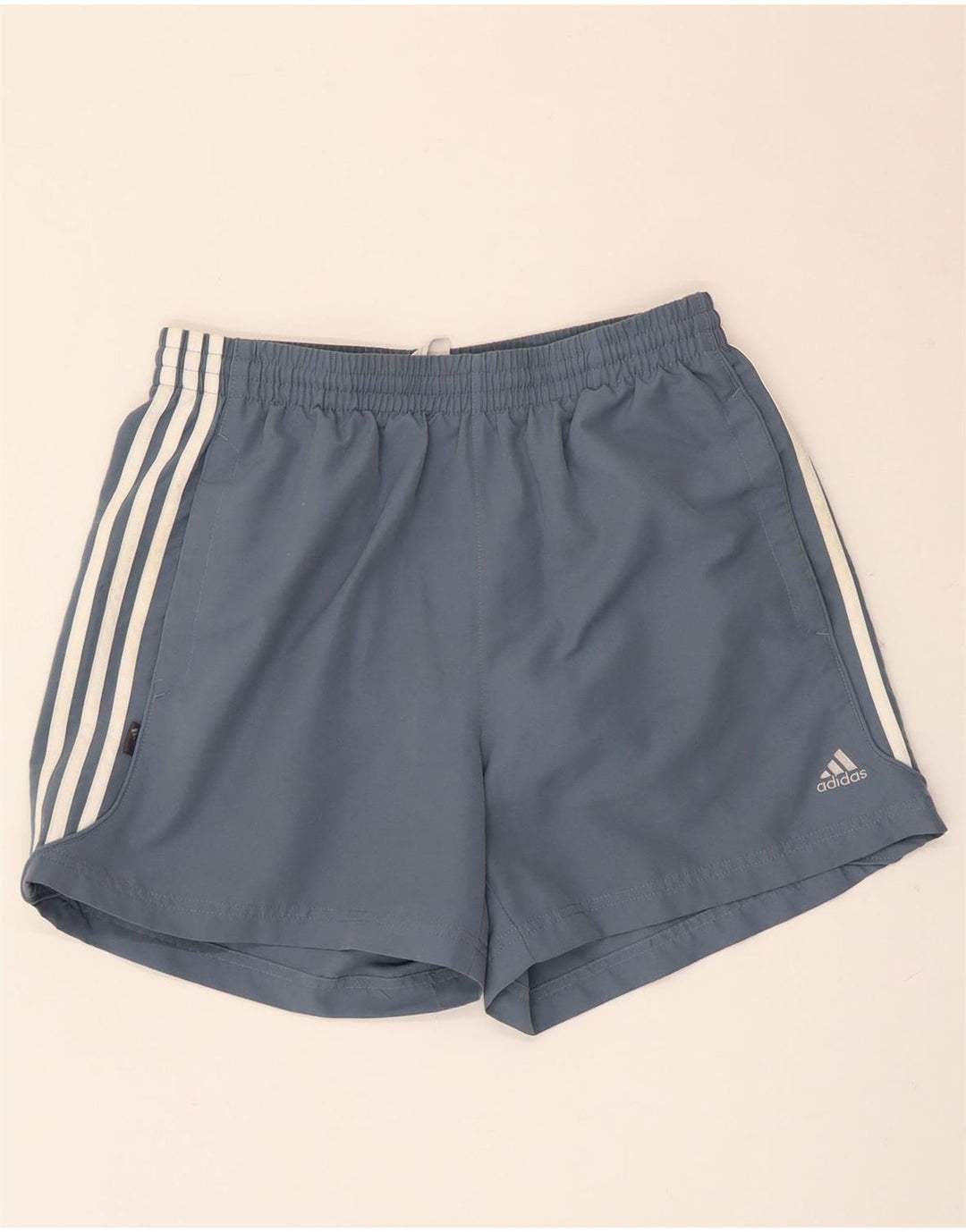 Pantaloncini sportivi Adidas da uomo in poliestere grigio medio