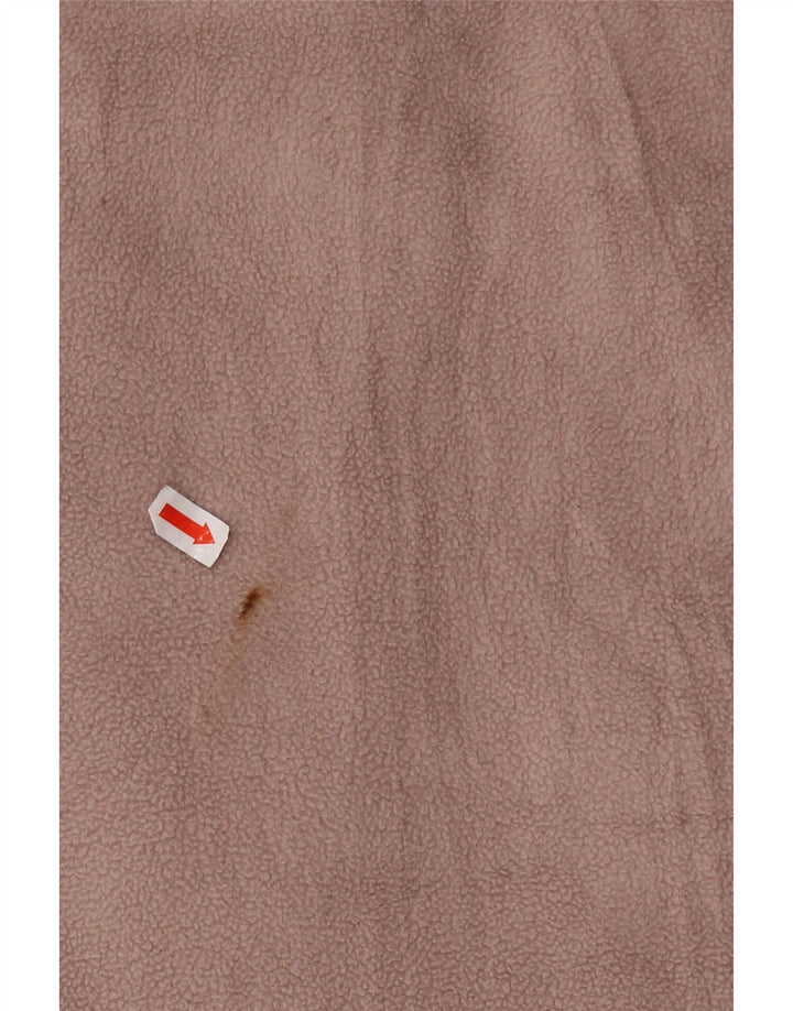 CALVIN KLEIN Giacca in pile con grafica da donna UK 16 Large Rosa Poliestere