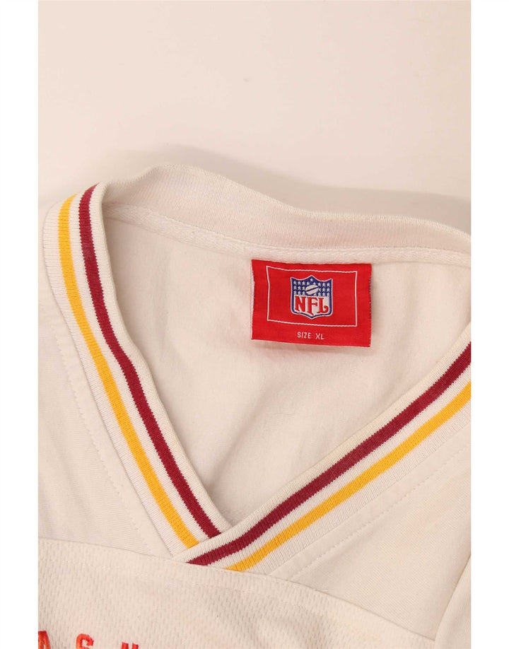 Maglia da uomo con grafica NFL Washington Redskins a maniche lunghe XL bianca