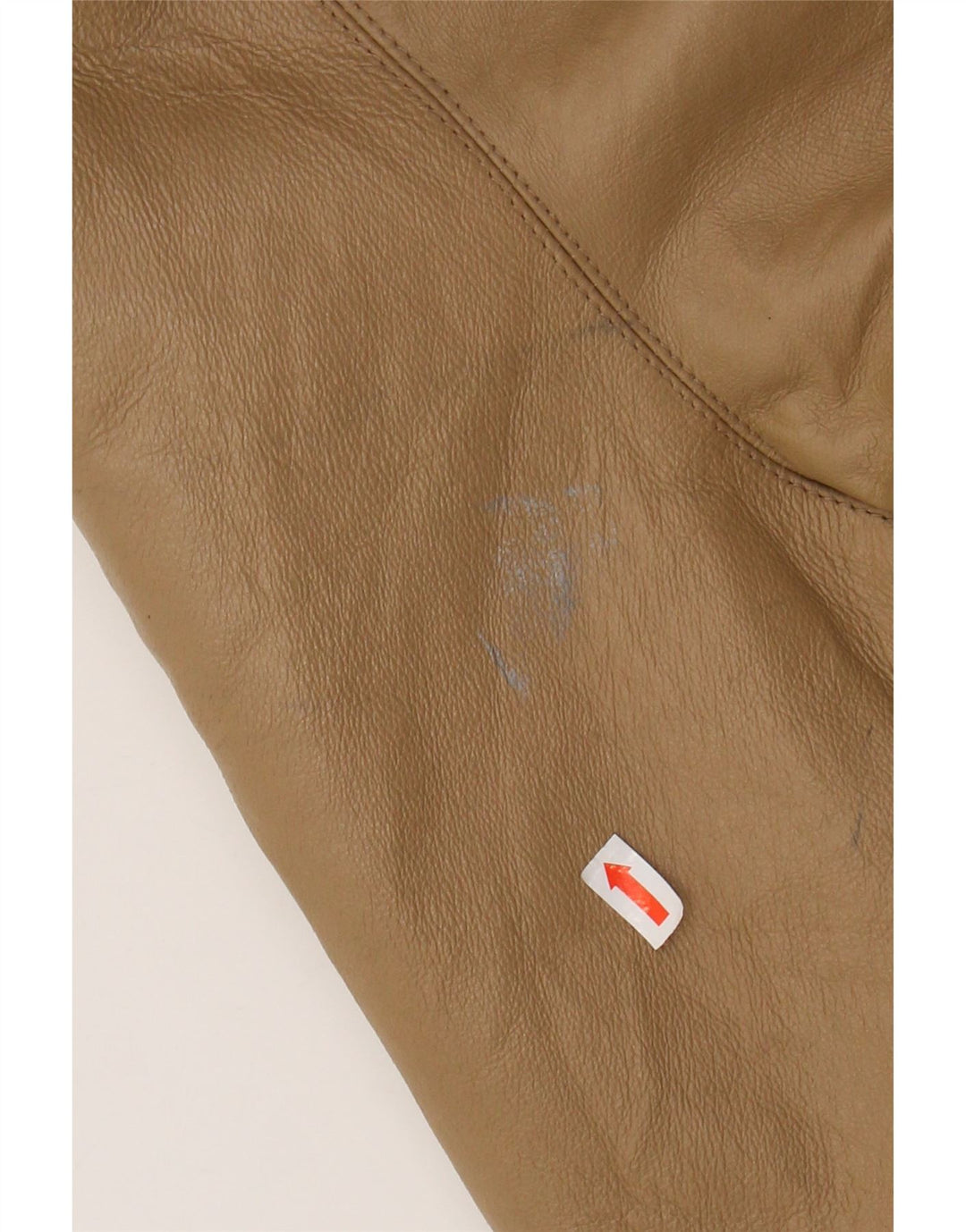 Cappotto oversize in pelle con cappuccio da donna VINTAGE IT 46 Large in pelle marrone