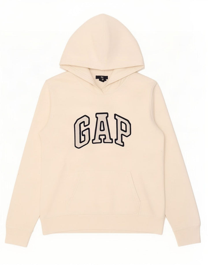 Felpa con cappuccio grafica da donna Gap UK 14 Medium White