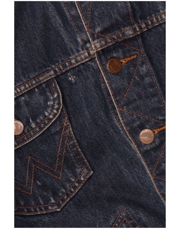 Giacca di jeans da uomo WRANGLER UK 40 grande cotone blu navy