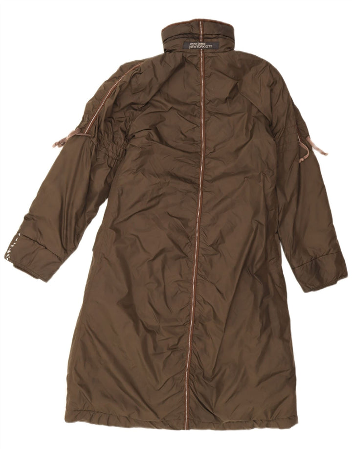 Cappotto imbottito da donna Dkny UK 6 XS cotone kaki