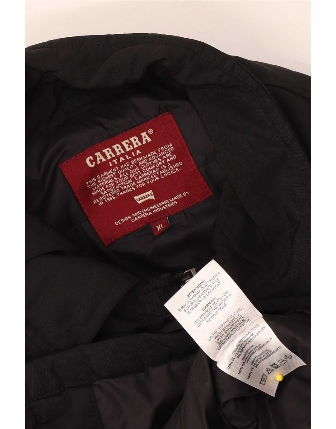 Cappotto imbottito da uomo Carrera UK 42 XL poliestere nero