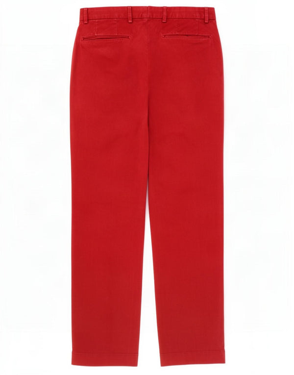 Pantaloni da abito dritti da uomo Polo Ralph Lauren W30 L30 in cotone rosso