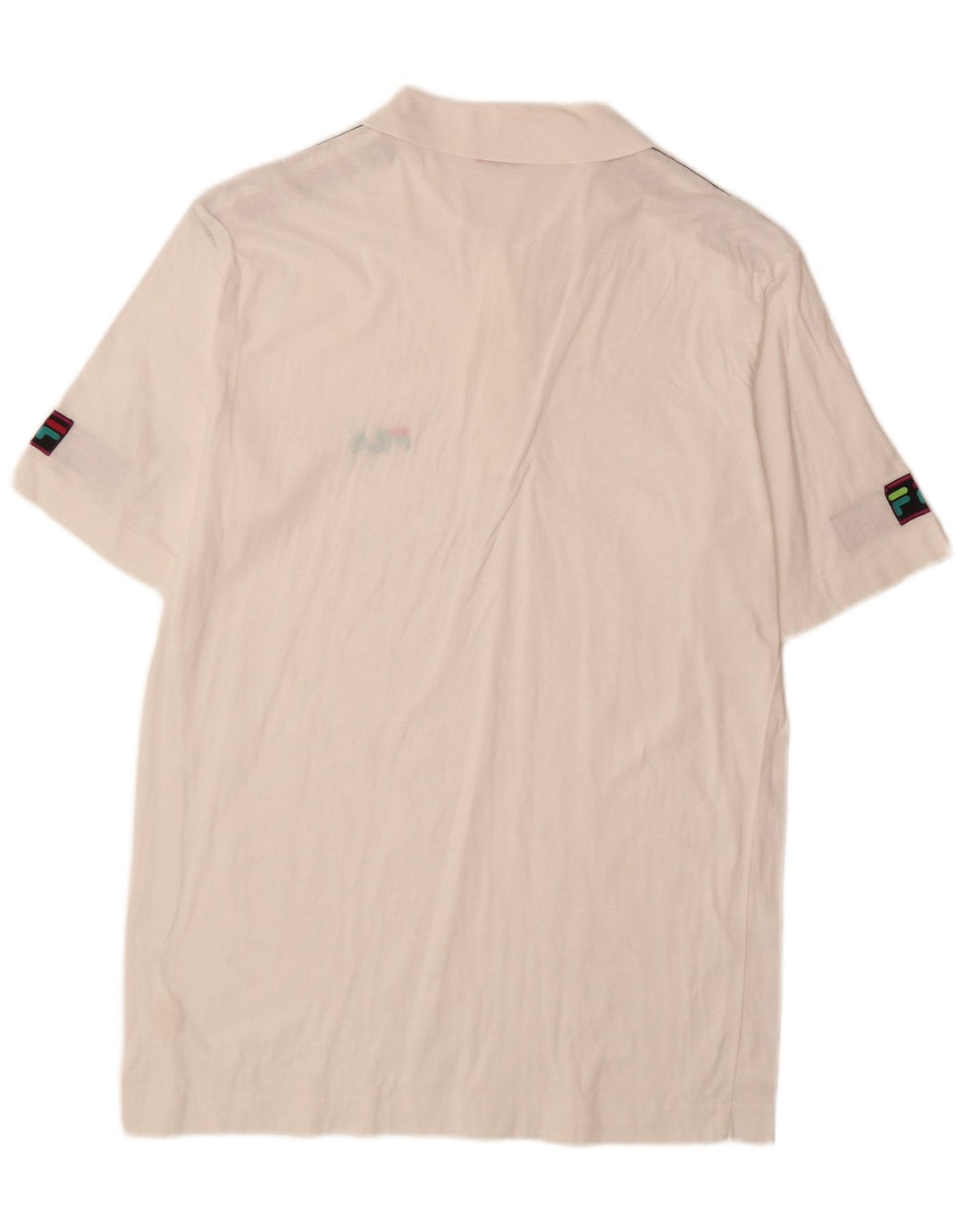 Polo grafica da uomo FILA IT 50 cotone color block bianco medio