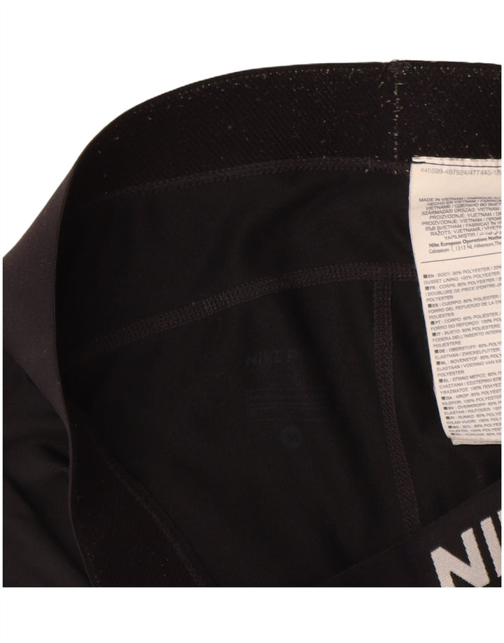 Leggings Capri grafici NIKE da donna Dri Fit UK 12 poliestere nero medio