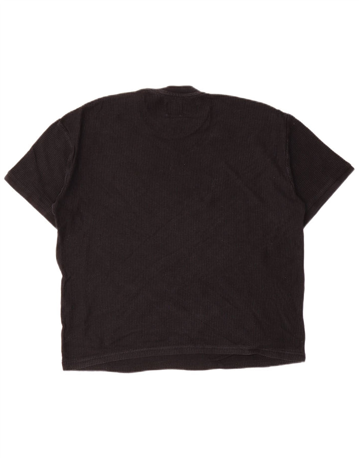 ZARA T-shirt Uomo Top Small Nera in Cotone