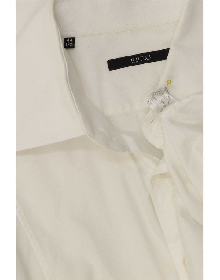 Camicia da uomo Gucci taglia 44 17 1/2 XL cotone bianco
