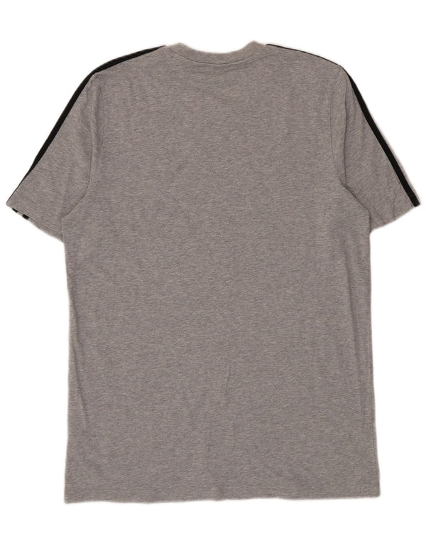 T-shirt da uomo Adidas Top grande in cotone chiazzato grigio