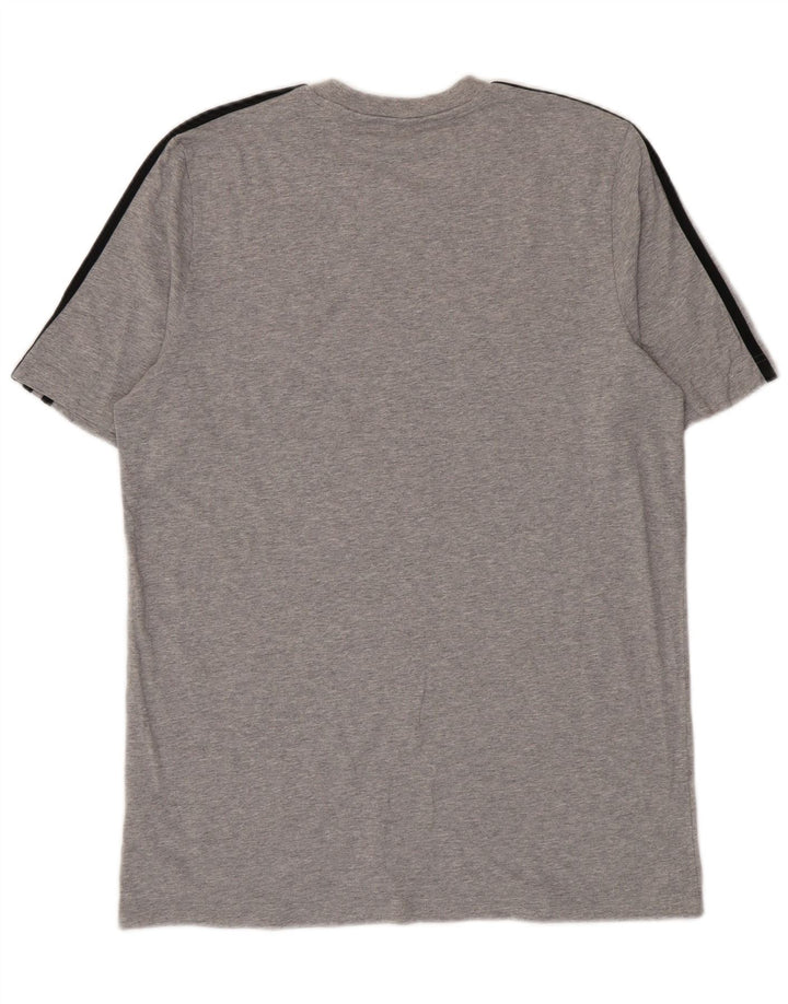 T-shirt da uomo Adidas Top grande in cotone chiazzato grigio