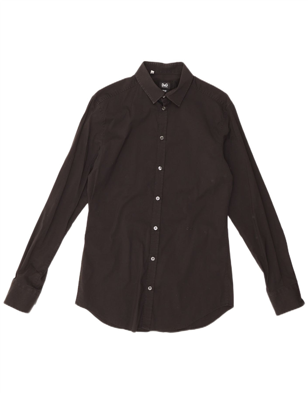 DOLCE & GABBANA Camicia da uomo Taglia 16 41 Grande Cotone Nero