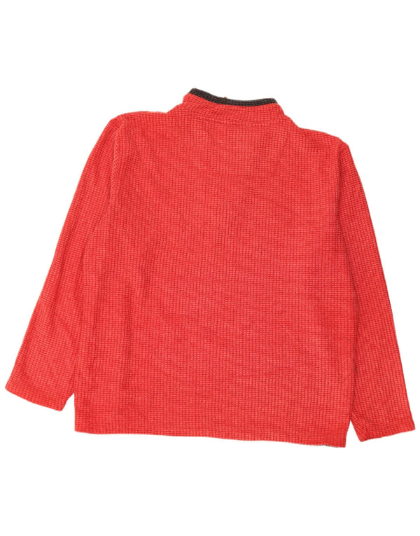 Maglione in pile da uomo con zip e collo Weird Fish 2XL rosso poliestere