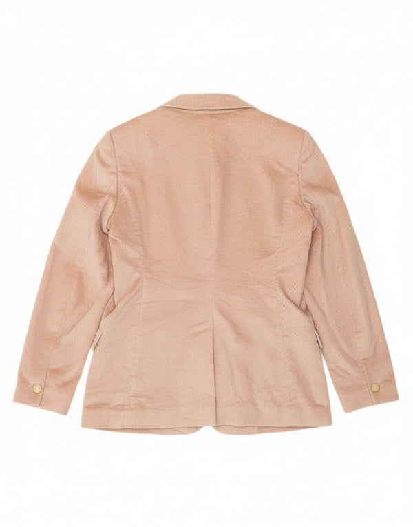 Giacca blazer da donna in velluto a coste a 1 bottone Reiss UK 12 cotone rosa medio