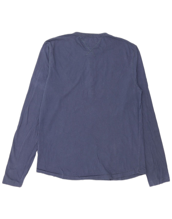 Tommy Hilfiger Uomo Vintage Fit Top Manica Lunga XL Blu Navy Cotone