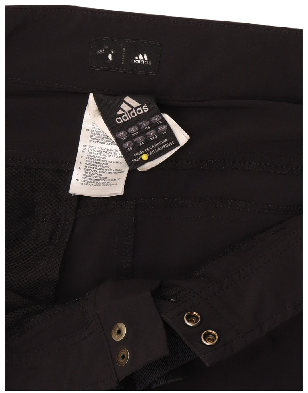 Pantaloncini cargo da uomo Adidas W38 XL nylon nero