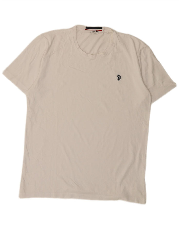 Polo Assn. T-shirt da uomo Top grande in cotone bianco