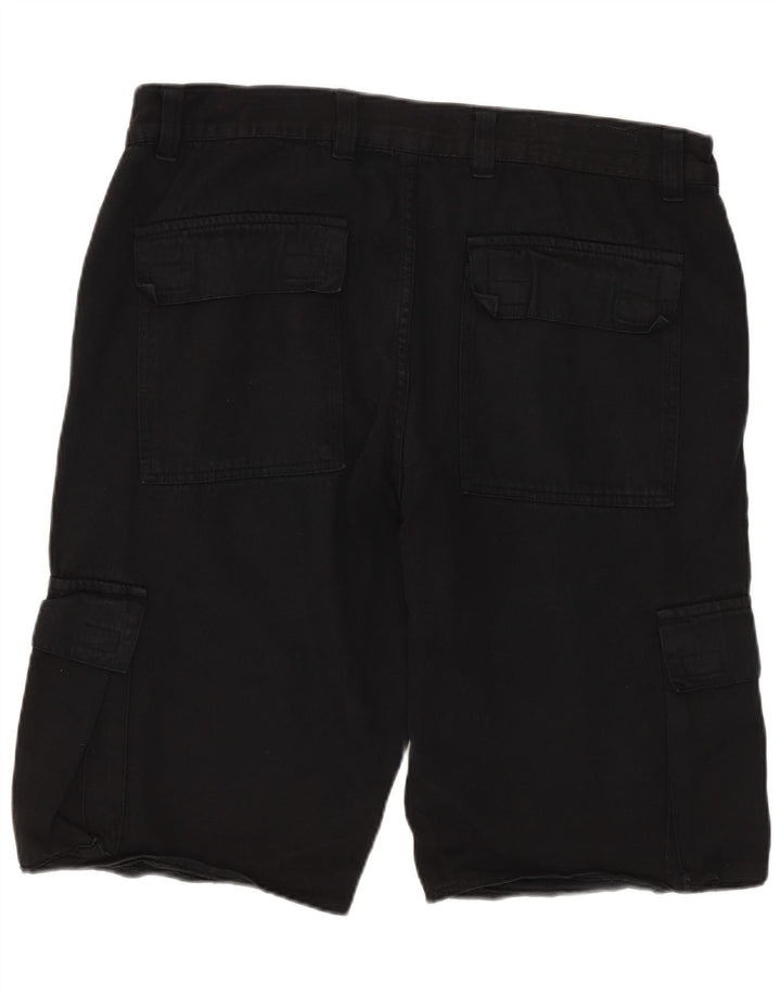 Pantaloncini cargo vintage da uomo W34 grandi neri