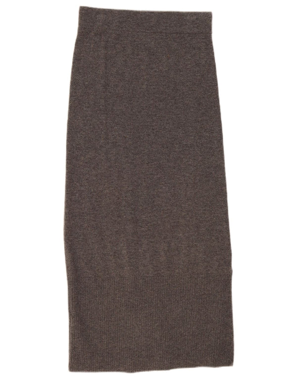 Gonna lunga in maglia da donna Massimo Dutti UK 6 XS W25 Lana grigia