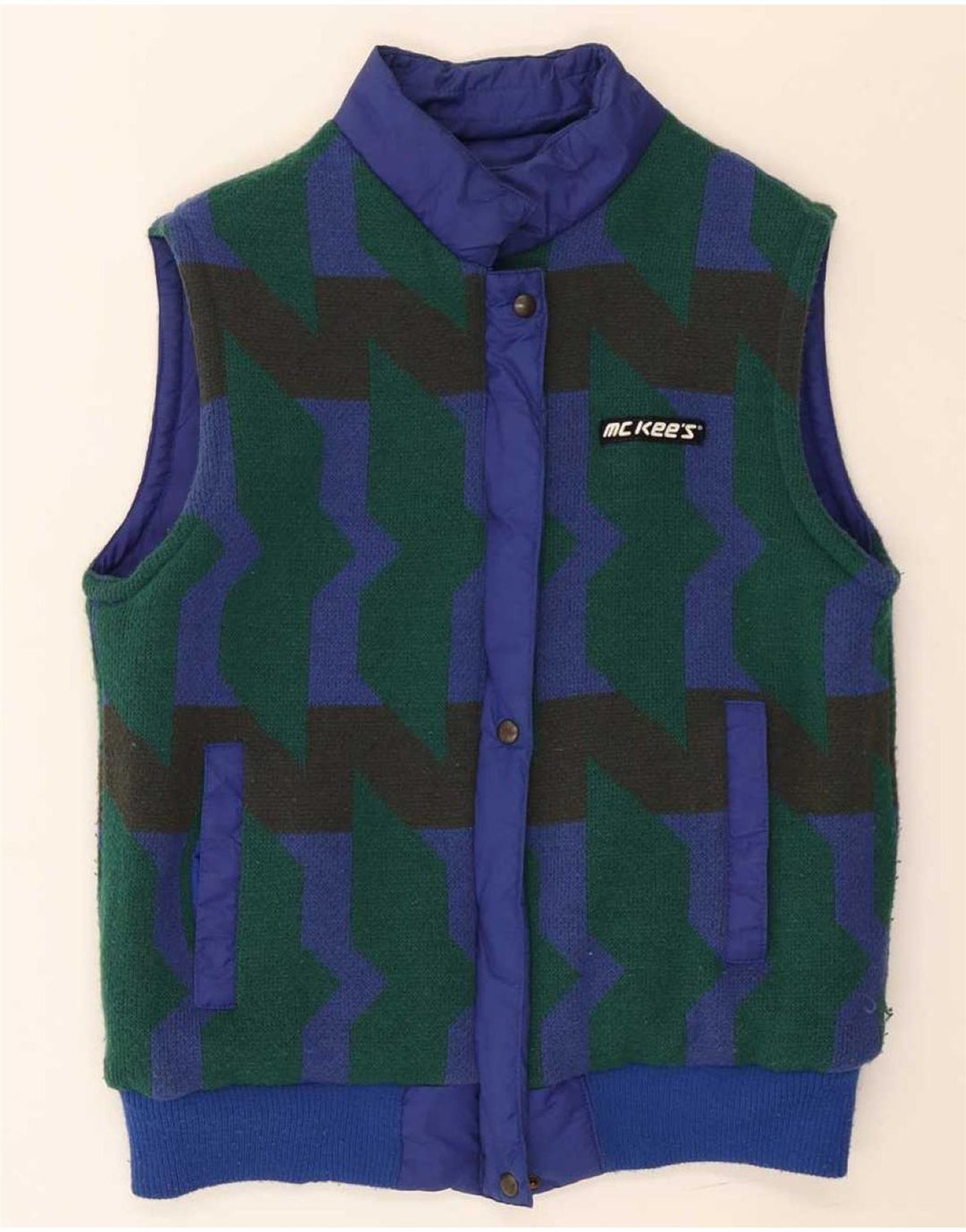 Gilet reversibile da uomo di MC Kee IT 44 XS blu cotone