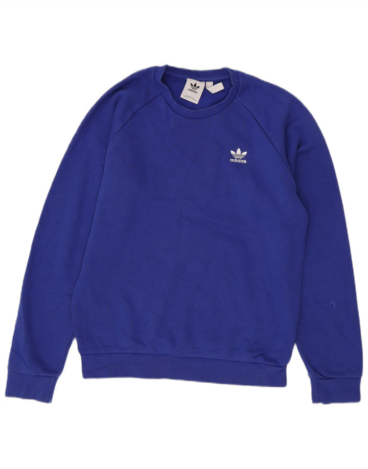 Felpa Adidas Uomo Maglione Piccolo Blu Cotone