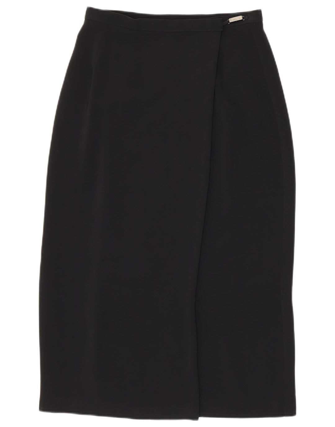 Gonna a portafoglio da donna Marks & Spencer UK 12 media W28 poliestere nero