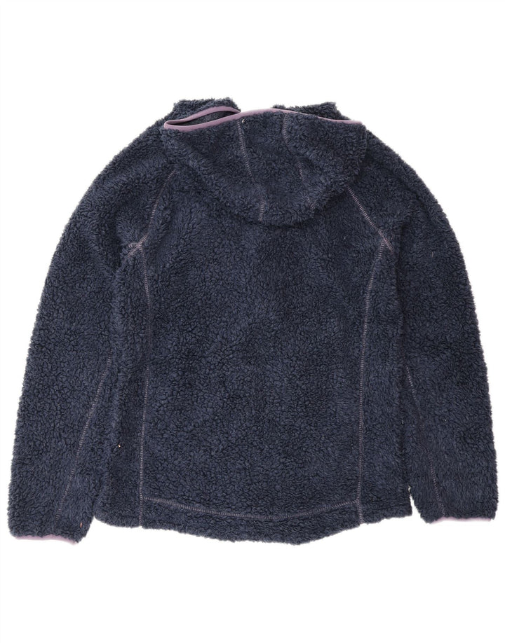 Giacca in pile con cappuccio da donna Weird Fish UK 12 medio poliestere blu navy
