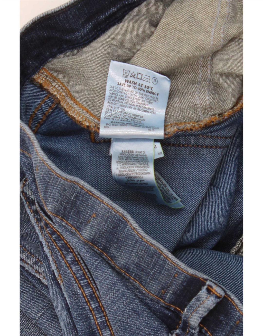 Jeans dritti da uomo Marks & Spencer W34 L33 cotone blu