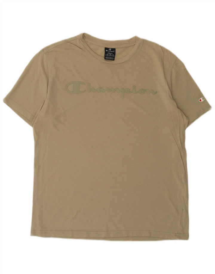 T-shirt grafica da uomo Champion Top piccola in cotone beige