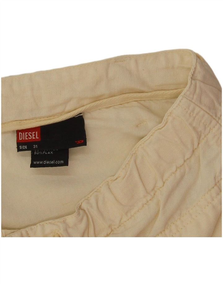 Bermuda da uomo Diesel W31 cotone bianco sporco medio