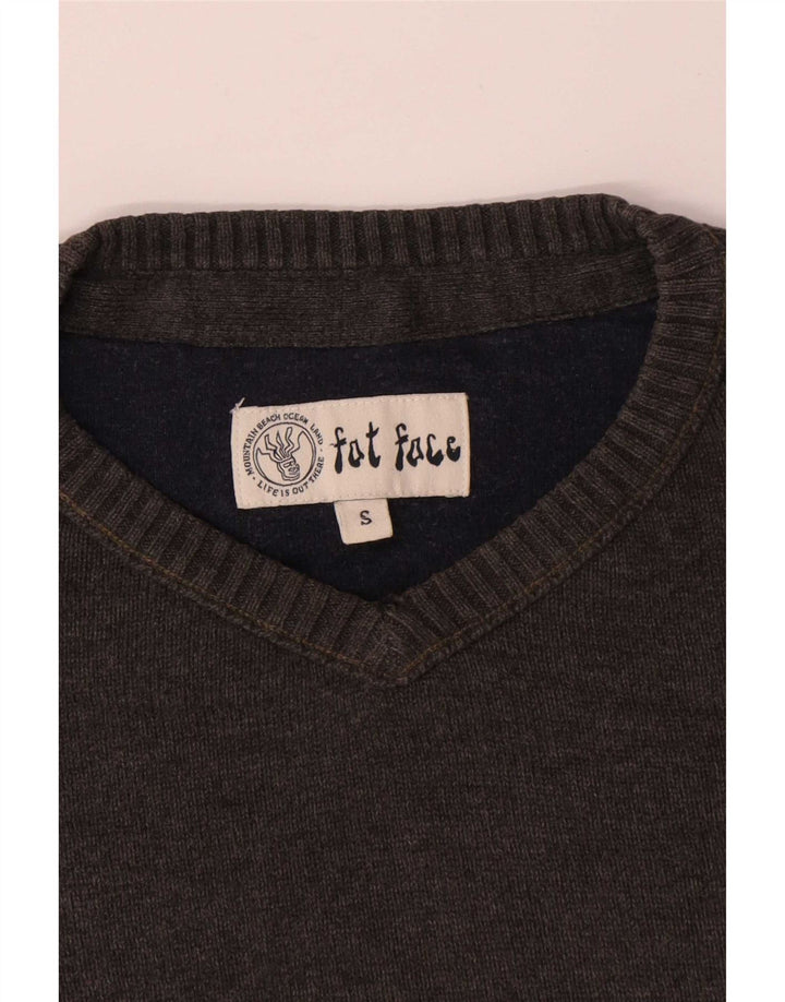 Maglione girocollo da uomo Fat Face piccolo in cotone grigio