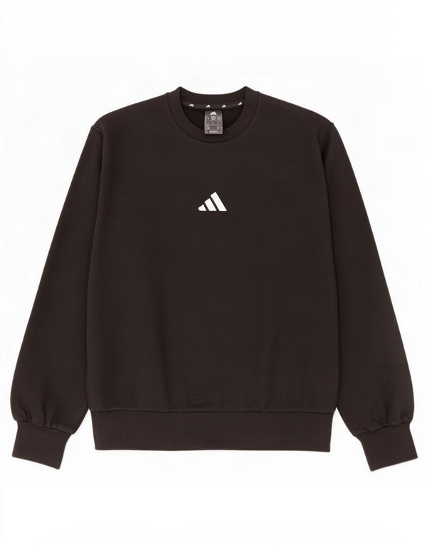 Felpa Adidas Uomo Maglione Piccolo Cotone Nero