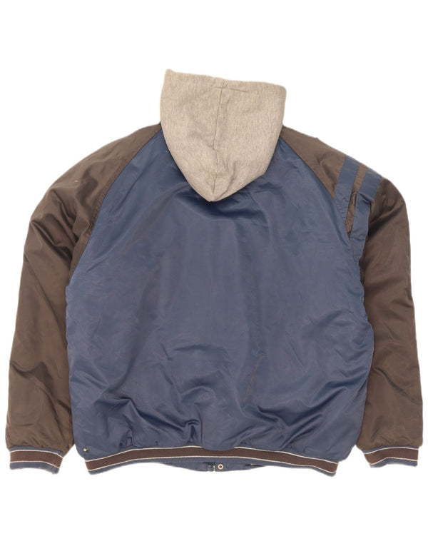Giacca da ginnastica grafica da uomo Fila grande color block blu navy