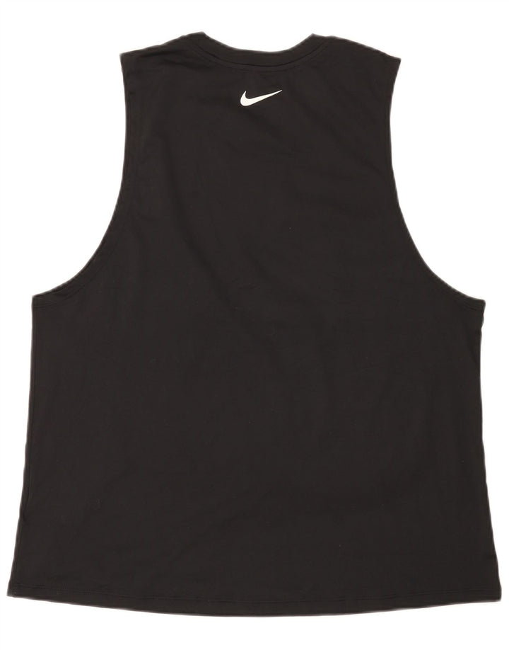 Canottiera grafica Nike Dri Fit da uomo, grande, nera, in poliestere