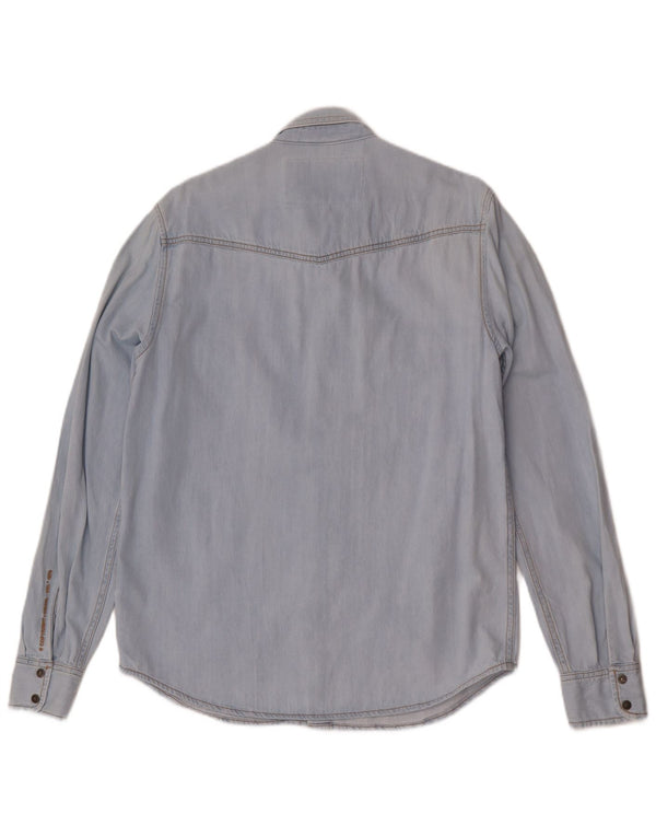 Camicia di jeans da uomo Diesel Large in cotone blu