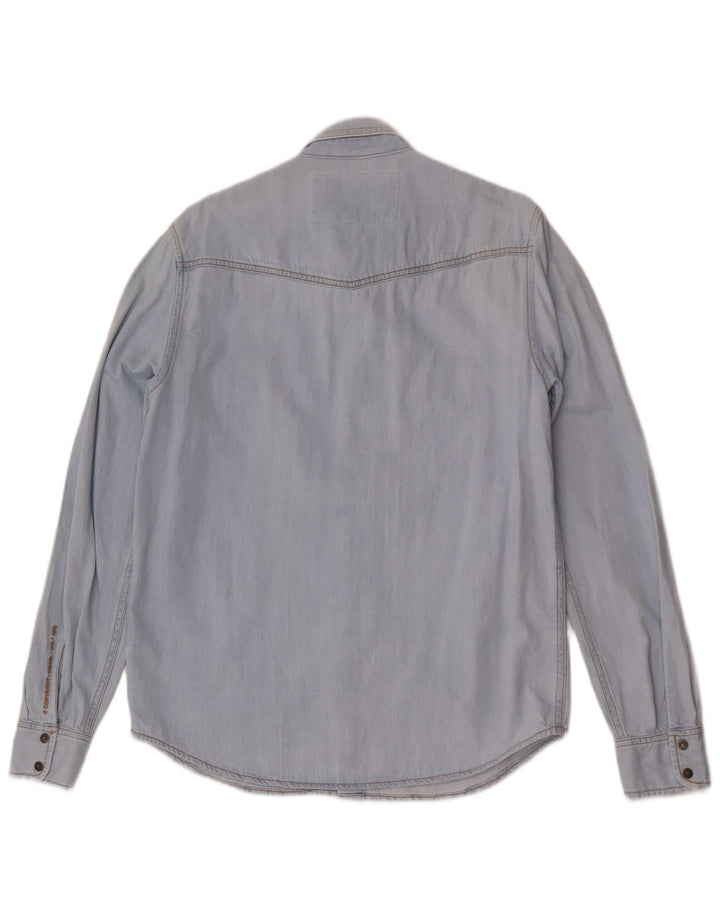 Camicia di jeans da uomo Diesel Large in cotone blu