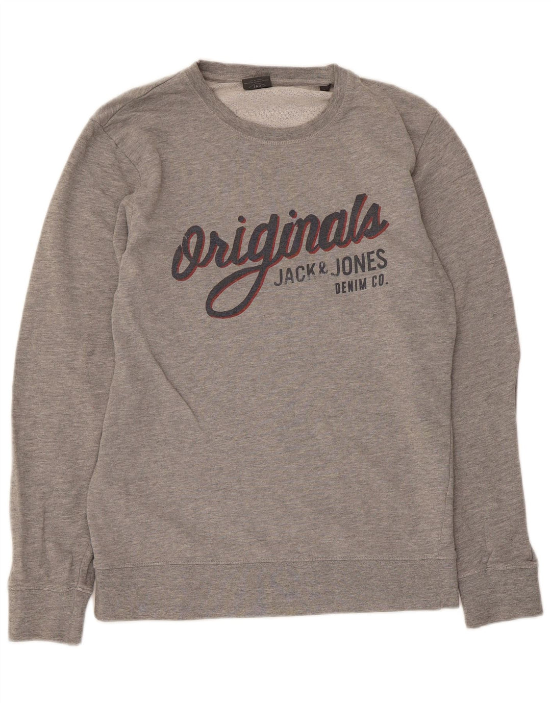 Jack & Jones Felpa con grafica da uomo Maglione piccolo in cotone grigio