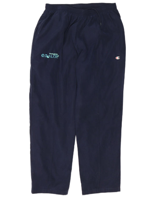 Pantaloni da tuta grafica da uomo Champion XL poliestere blu navy