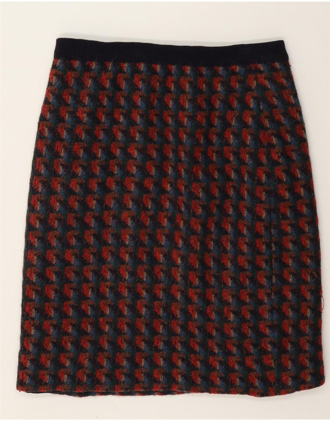 Set gonna vintage in maglia da donna in 2 pezzi UK 14 medio W28 pied de poule rosso